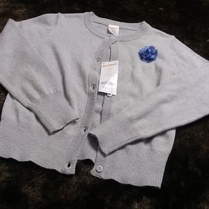 Grey button sweater